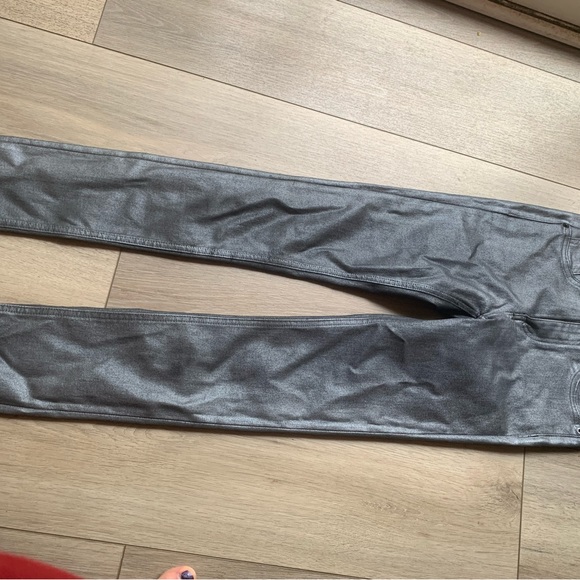 Rag and Bone Gunmetal Metallic Silver Rockstar Skinny Jeans - Picture 6 of 6